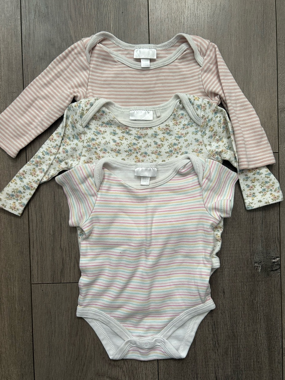 Tres Beau & Belle 6-9 Month Patterned Onesie Bundle